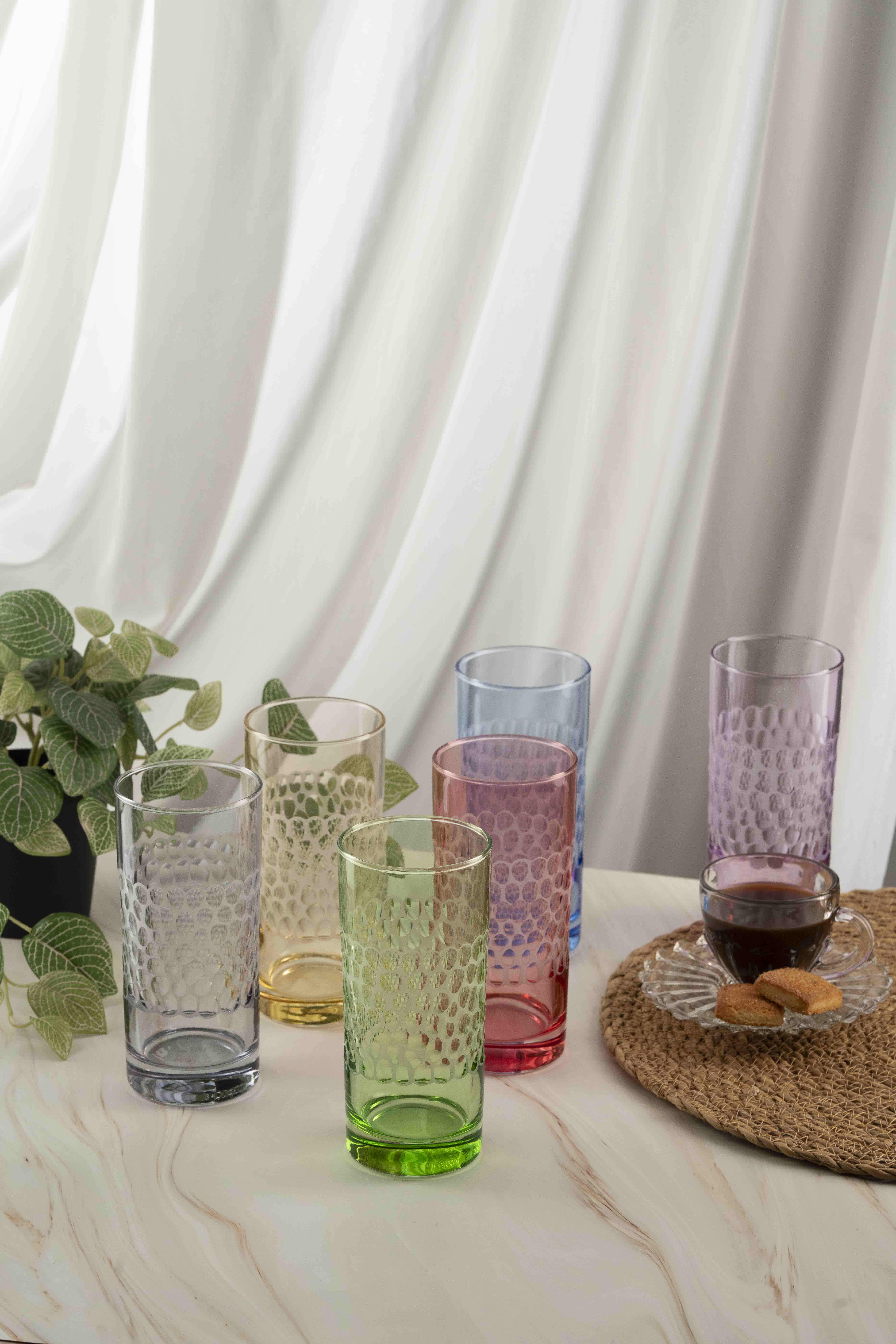 Grape Colored Tall Water Glass 485ml